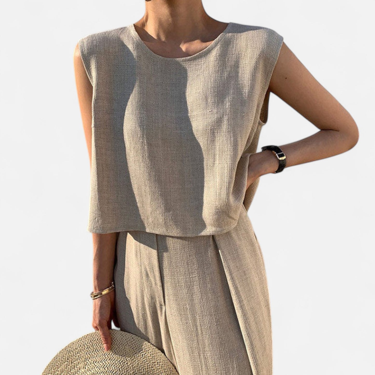 Élané | Ensemble Femme Lin Brise – Élégance Décontractée, Fraîcheur Naturelle