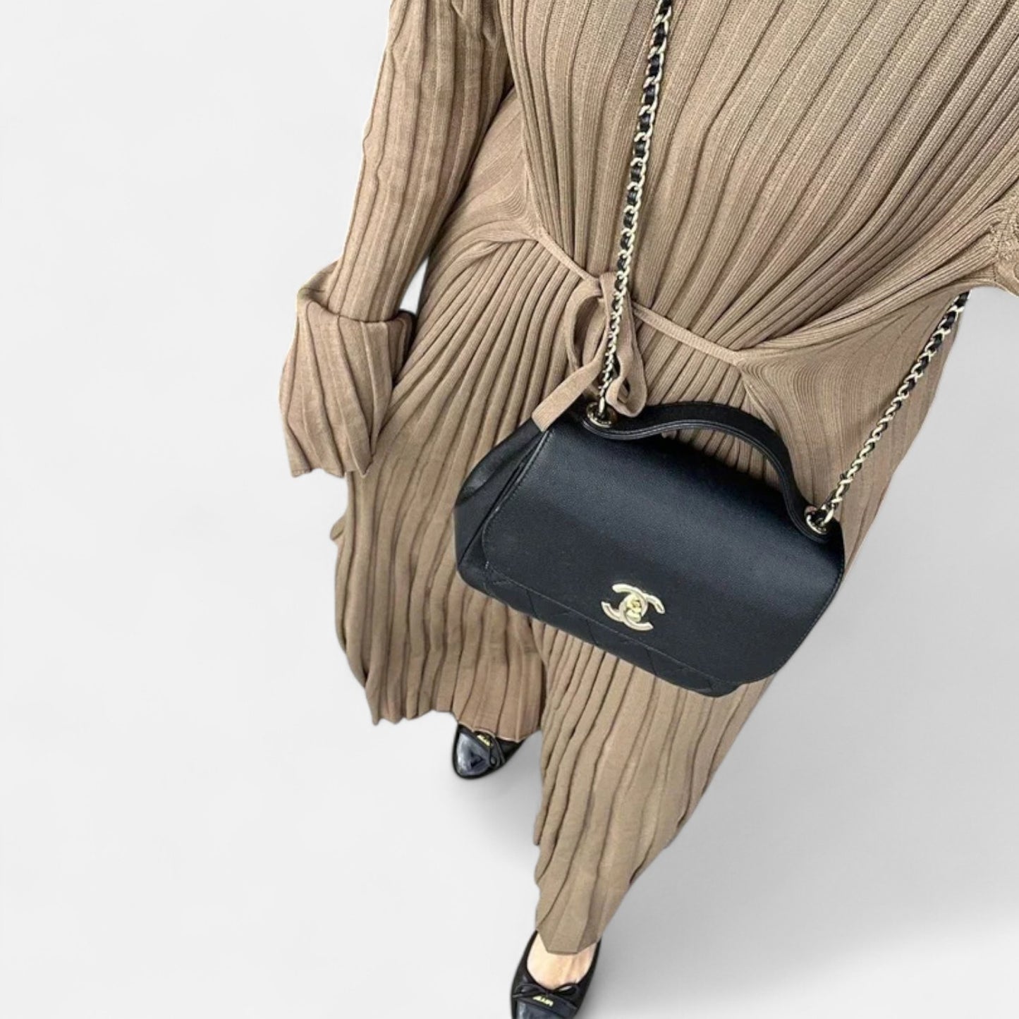 Élané | Robe Longue en Maille Côtelée pour Femme – Élégance Sculptée, Confort Moderne