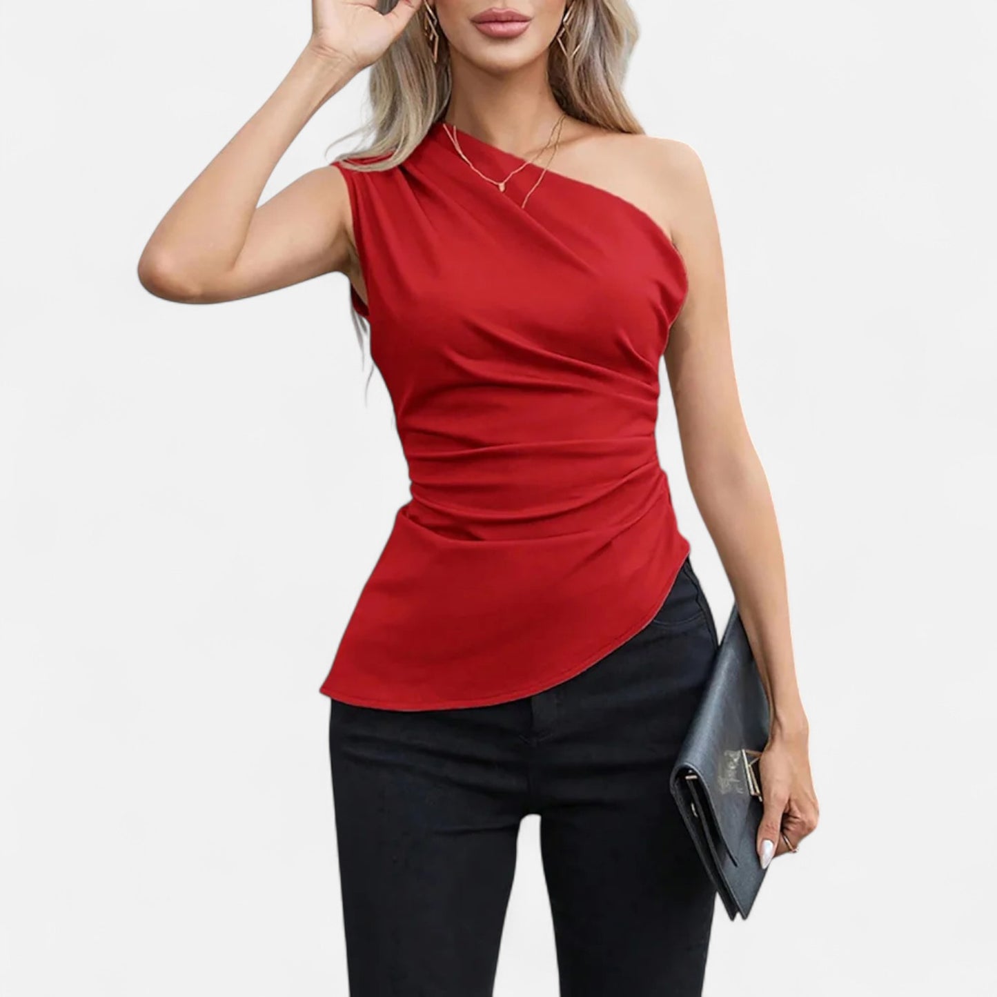 Élané | Top Asymétrique Chic pour Femme – Élégance Moderne, Silhouette Sublimée