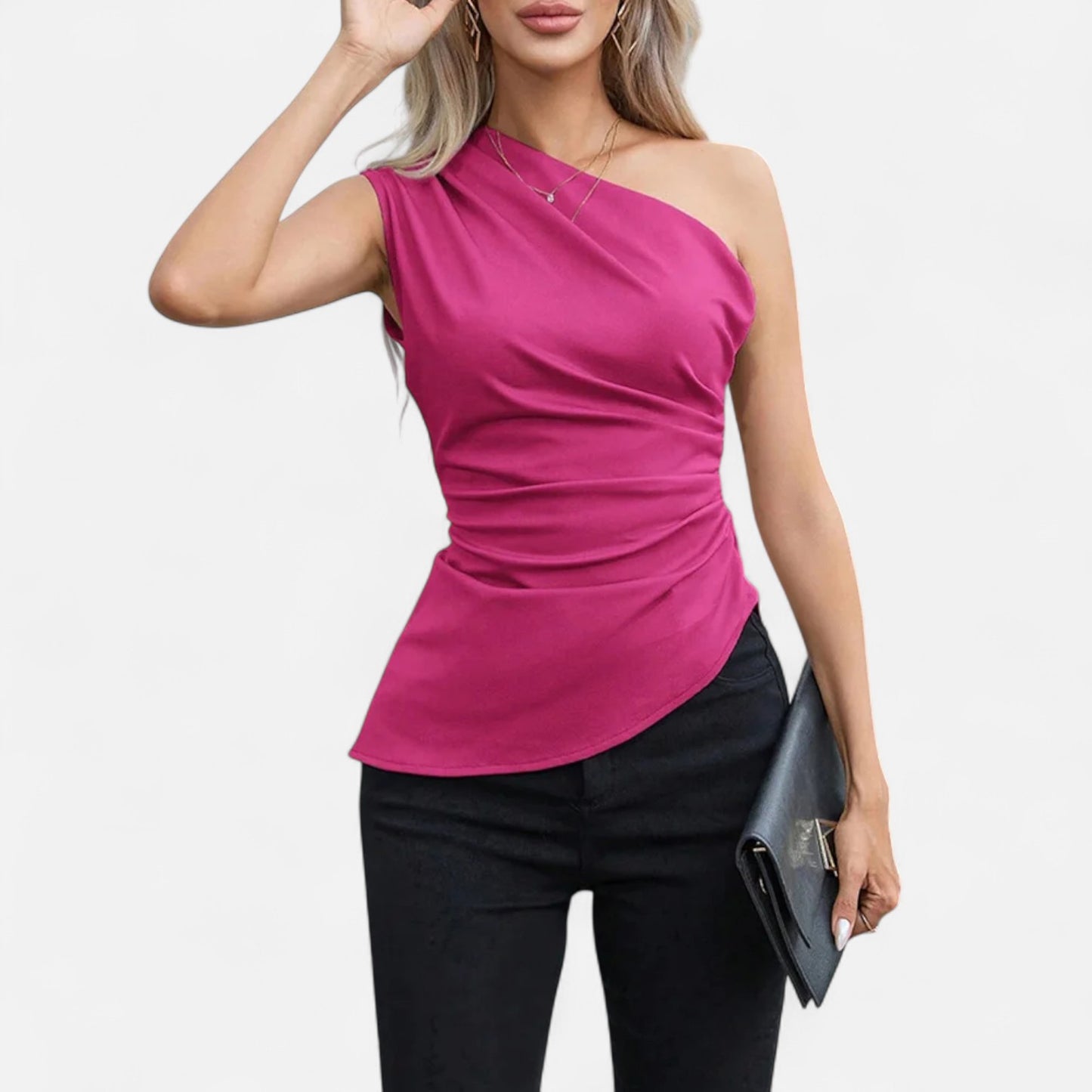 Élané | Top Asymétrique Chic pour Femme – Élégance Moderne, Silhouette Sublimée