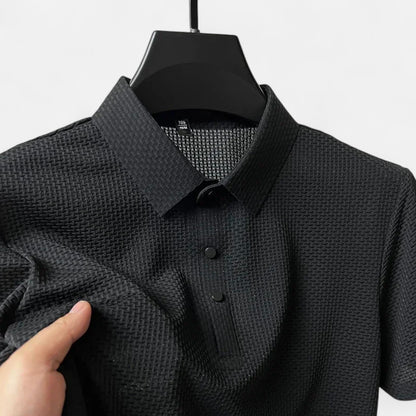 Élané | Polo Homme d'Affaires à Manches Courtes – Élégance Décontractée, Confort Estival