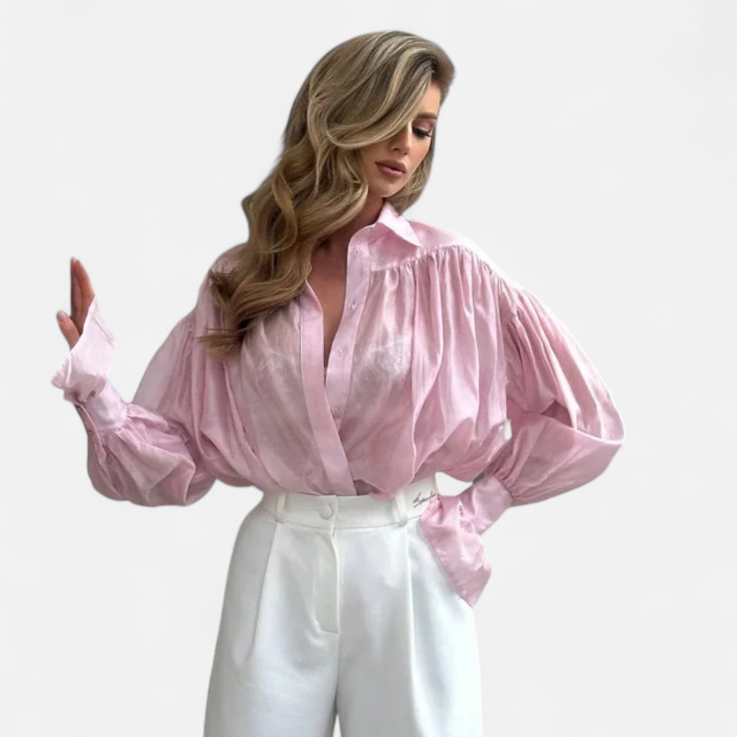 Élané | Chemise Fluide en Tulle pour Femme – Légèreté Aérienne, Élégance Moderne