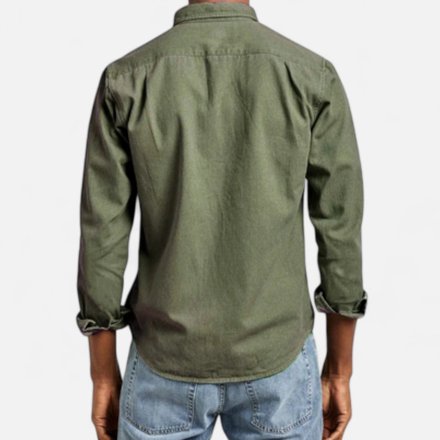 Élané | Chemise Homme en Coton à Manches Longues – Élégance Classique, Confort Naturel