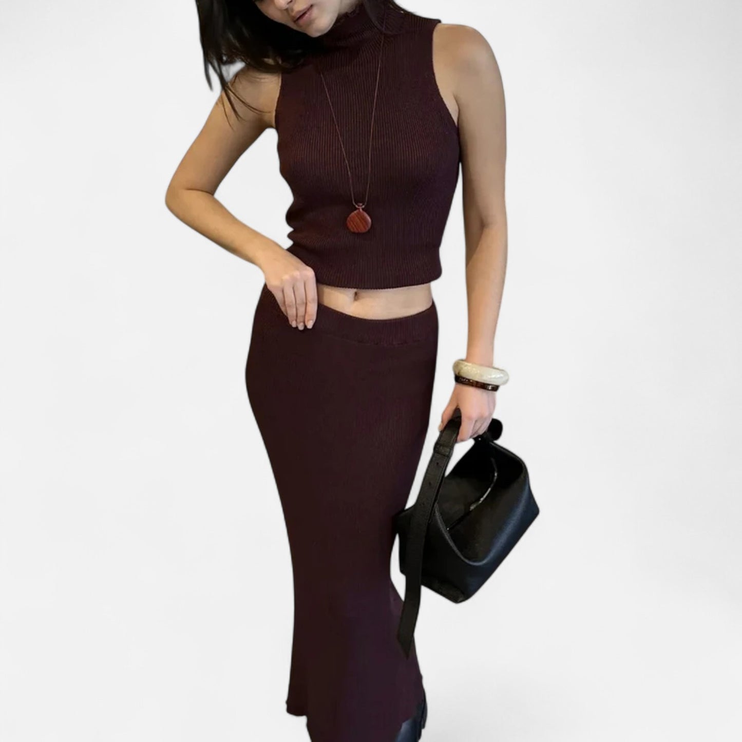 Élané | Ensemble Deux Pièces Élégant pour Femme – Sophistication Contemporaine, Charme Intemporel