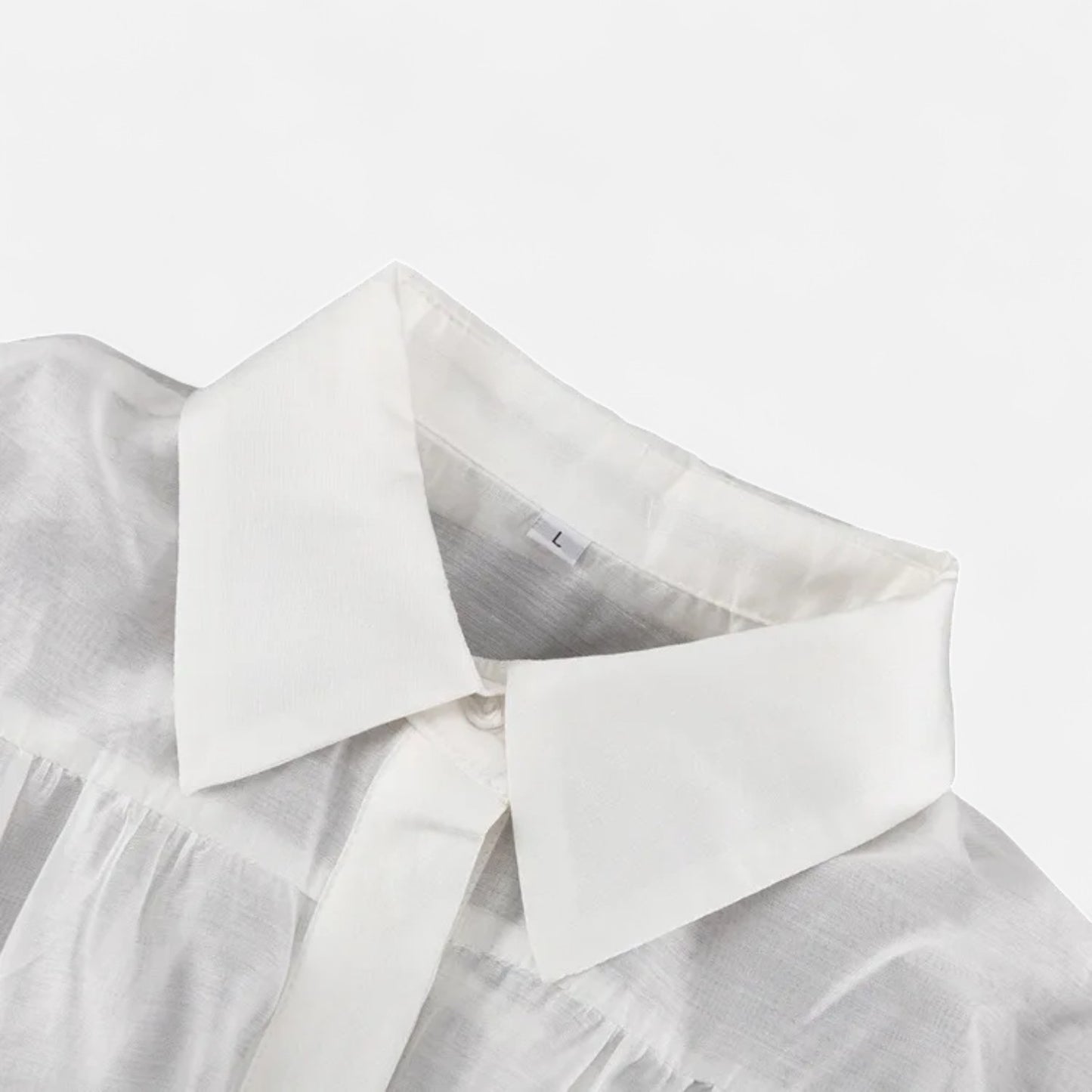 Élané | Chemise Fluide en Tulle pour Femme – Légèreté Aérienne, Élégance Moderne