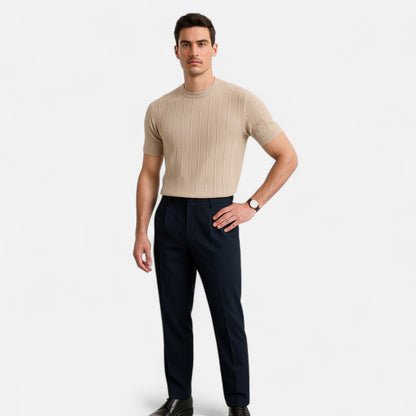 Élané | Haut Homme Slim Extensible en Tricot – Élégance Ajustée, Confort Moderne