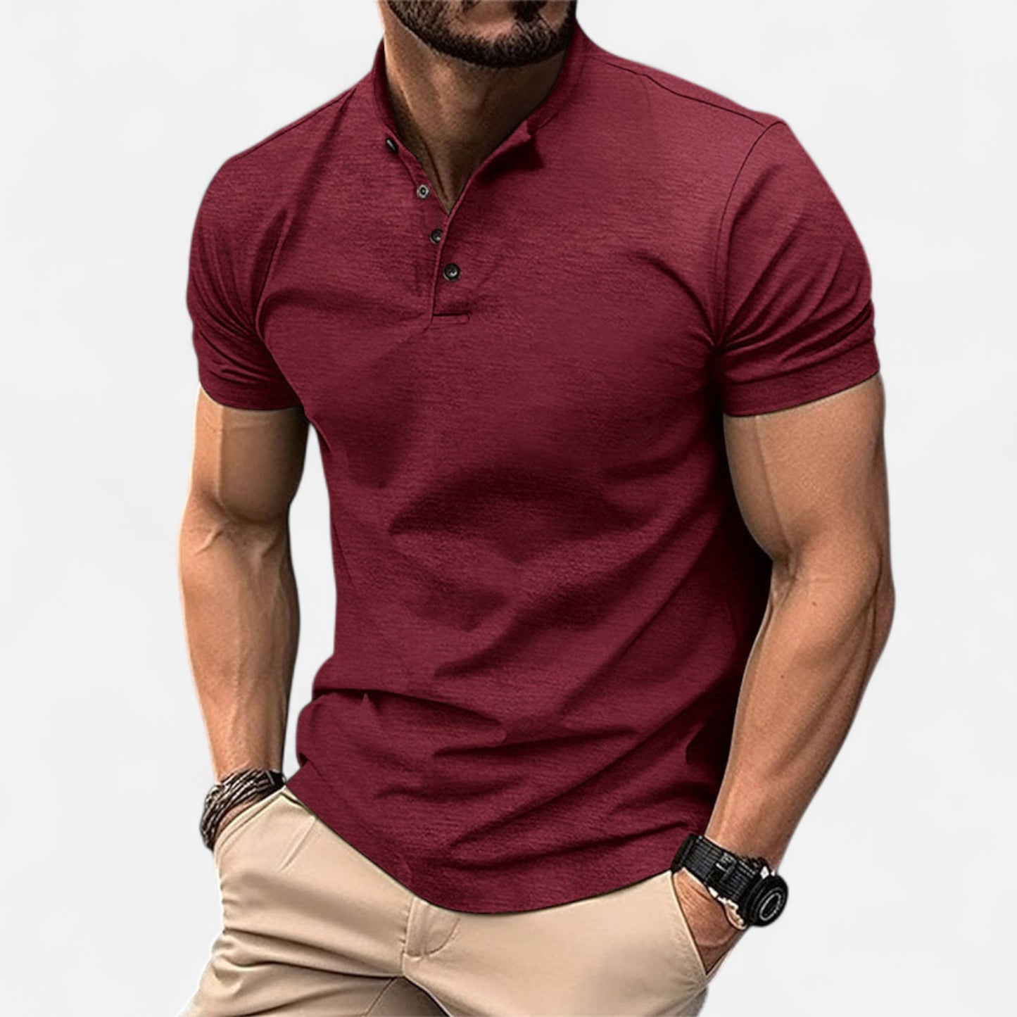 Élané | Polo Moulant à Manches Courtes pour Homme – Silhouette Sculptée, Élégance Active