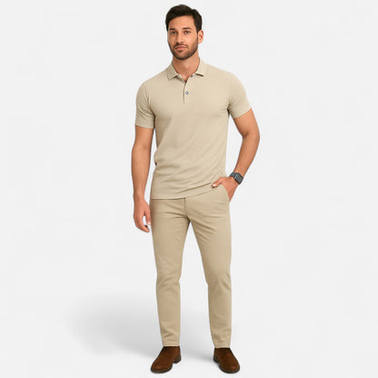 Élané | Polo Moulant à Manches Courtes pour Homme – Silhouette Sculptée, Élégance Active