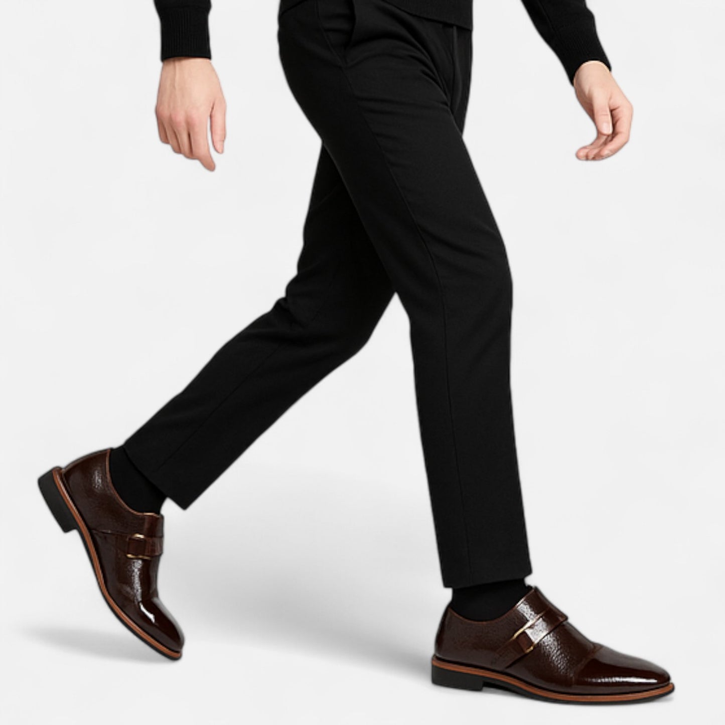 Élané | Chaussures Homme Brillantes à Boucle Classique – Élégance Formelle, Finition Luxueuse