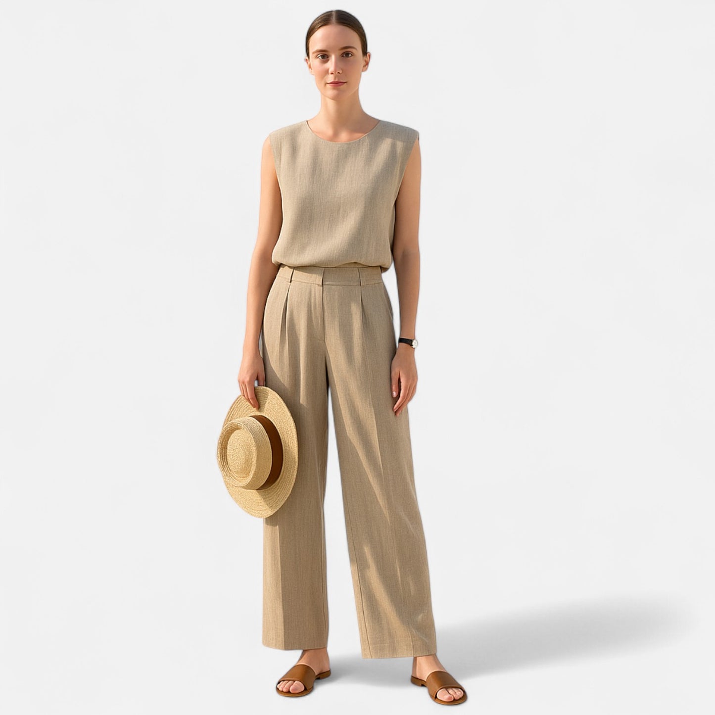 Élané | Ensemble Femme Lin Brise – Élégance Décontractée, Fraîcheur Naturelle