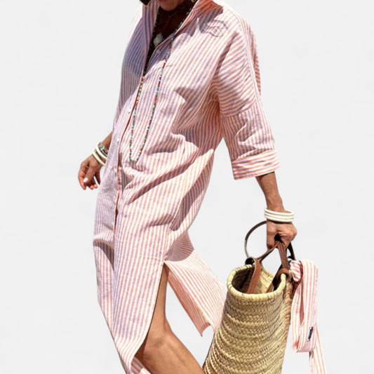 Élané | Chemise de Plage Oversize pour Femme – Élégance Décontractée, Fraîcheur Estivale
