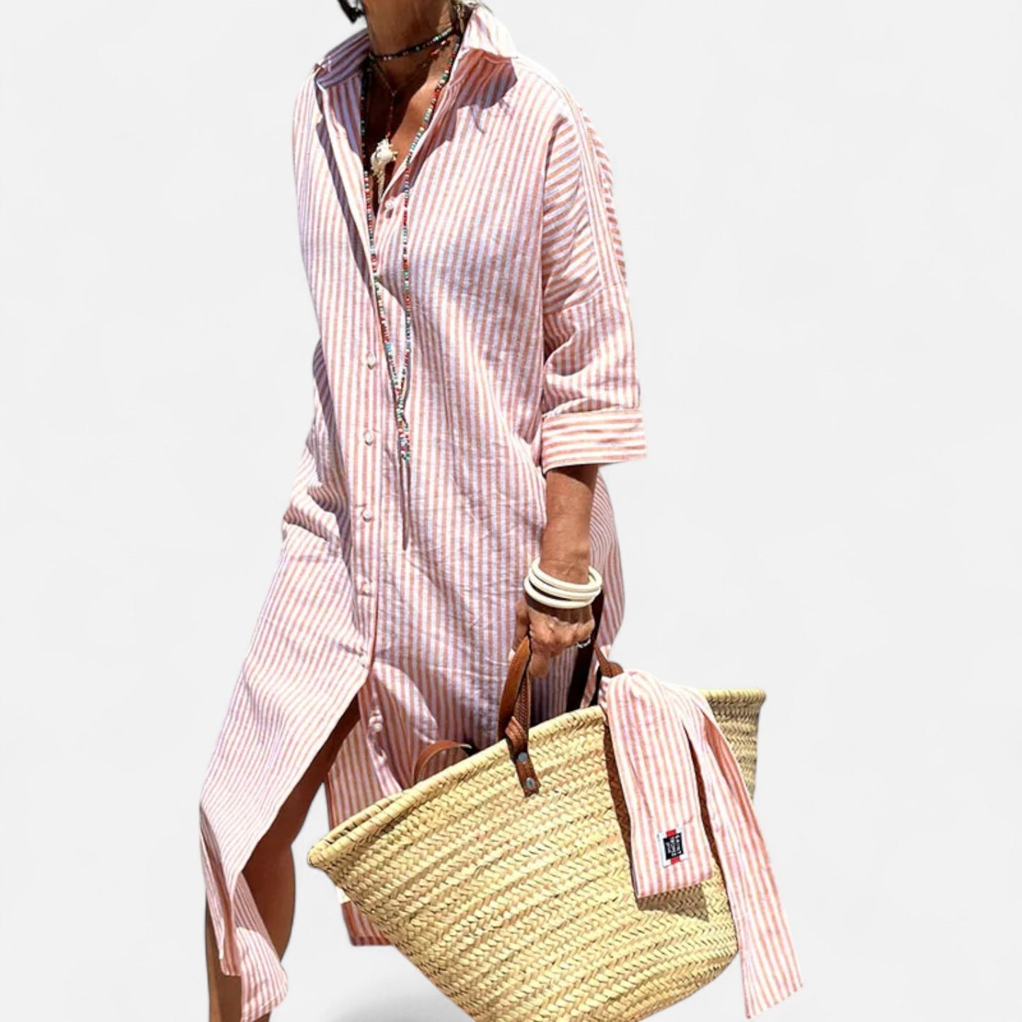 Élané | Chemise de Plage Oversize pour Femme – Élégance Décontractée, Fraîcheur Estivale
