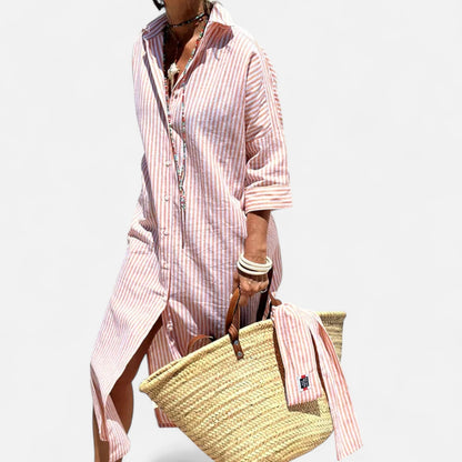 Élané | Chemise de Plage Oversize pour Femme – Élégance Décontractée, Fraîcheur Estivale