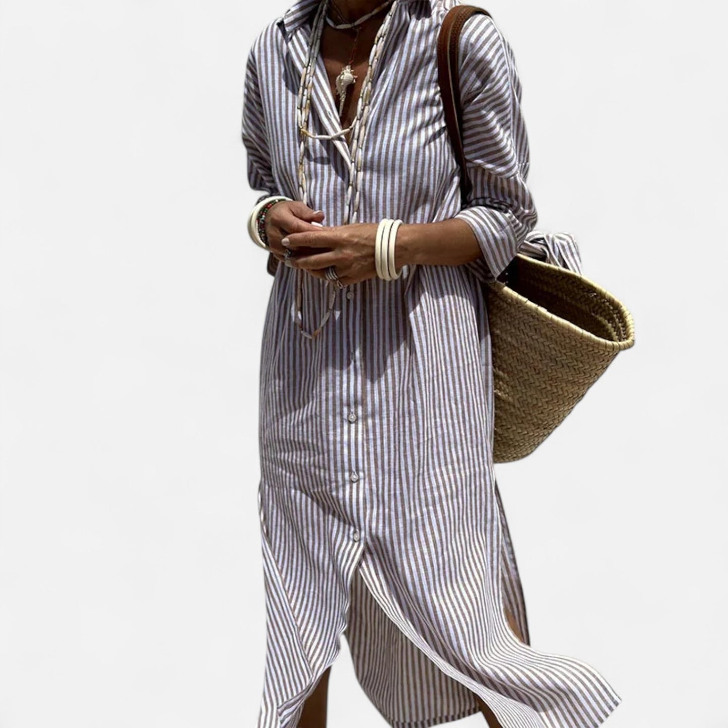 Élané | Chemise de Plage Oversize pour Femme – Élégance Décontractée, Fraîcheur Estivale