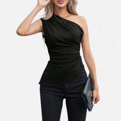 Élané | Top Asymétrique Chic pour Femme – Élégance Moderne, Silhouette Sublimée