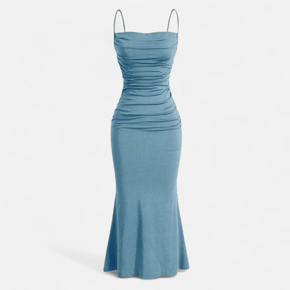 Élané | Robe Sans Manches Effet Satin pour Femme – Élégance Fluide, Allure Moderne