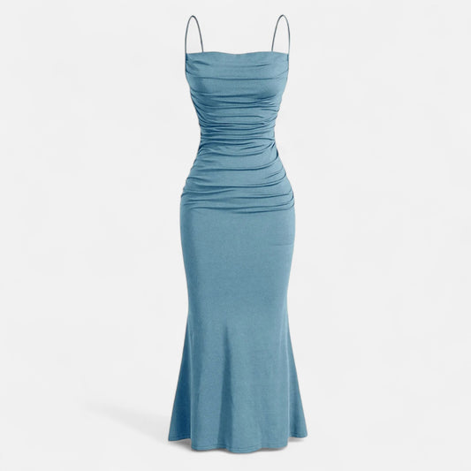 Élané | Robe Sans Manches Effet Satin pour Femme – Élégance Fluide, Allure Moderne