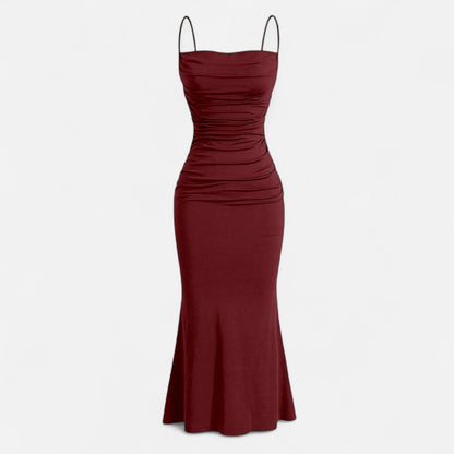 Élané | Robe Sans Manches Effet Satin pour Femme – Élégance Fluide, Allure Moderne