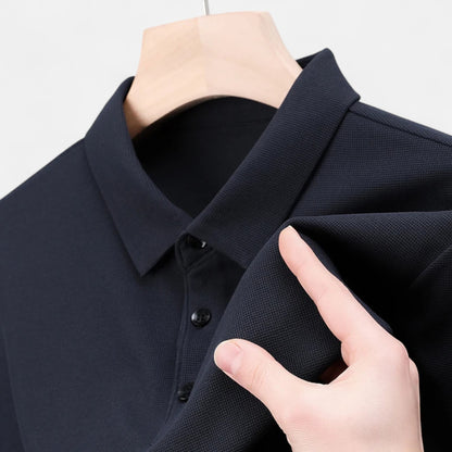 Élané | Polo Homme à Manches Courtes Embossé – Élégance Texturée, Style Contemporain