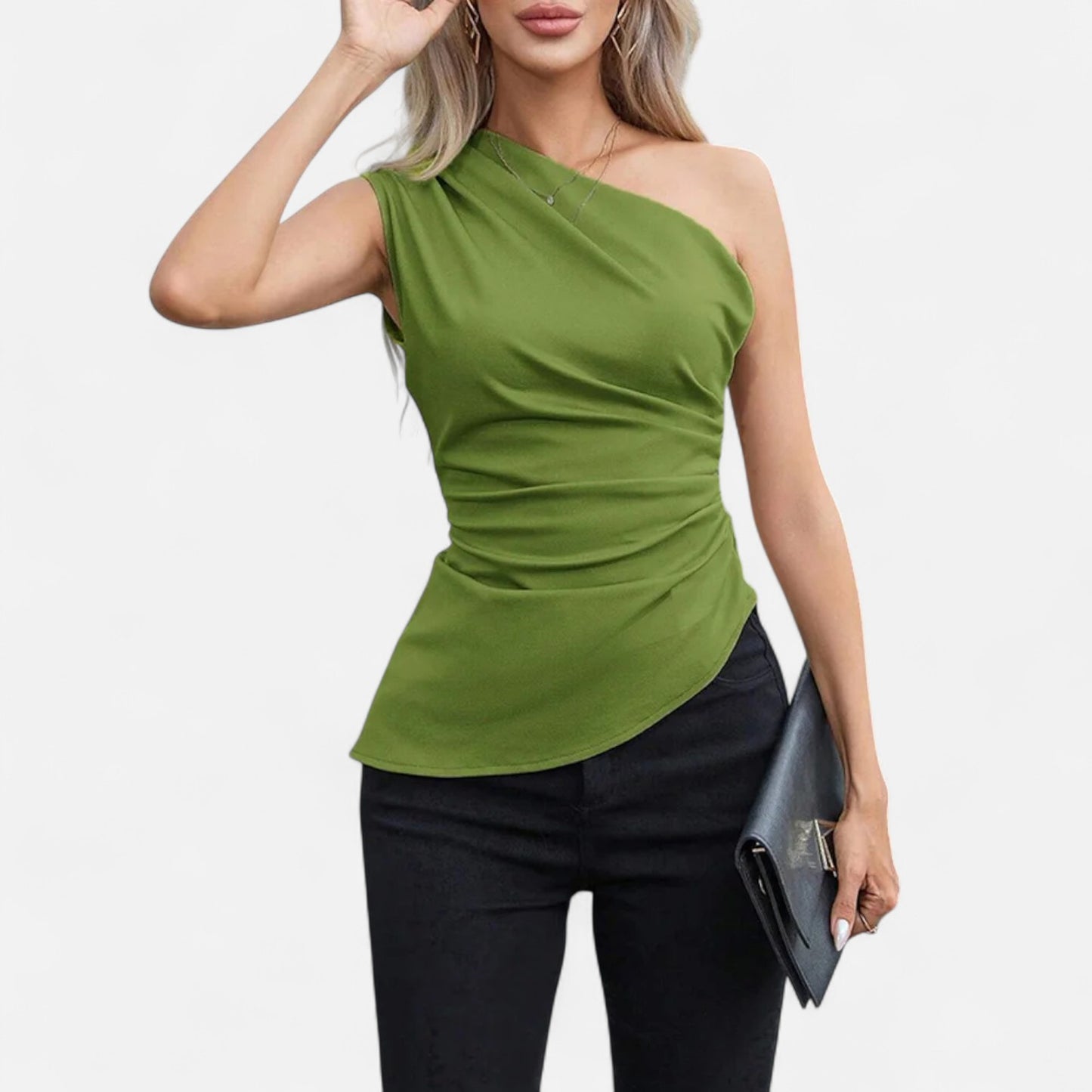 Élané | Top Asymétrique Chic pour Femme – Élégance Moderne, Silhouette Sublimée