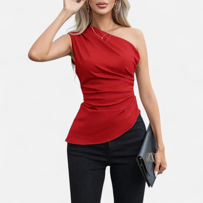 Élané | Top Asymétrique Chic pour Femme – Élégance Moderne, Silhouette Sublimée
