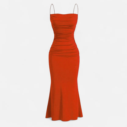 Élané | Robe Sans Manches Effet Satin pour Femme – Élégance Fluide, Allure Moderne