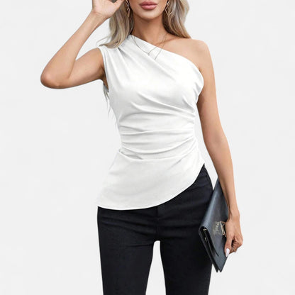 Élané | Top Asymétrique Chic pour Femme – Élégance Moderne, Silhouette Sublimée